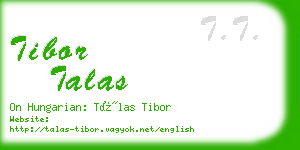 tibor talas business card